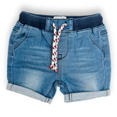 Denim Round lastic Shorts